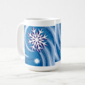 Schneeflocken im Wind - Kaffeetasse (Vorderseite Links)