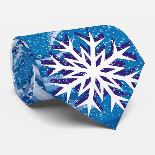 Schneeflocken im Wind - Krawatte (Gerollt)