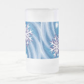 Schneeflocken im Wind - Mattglas Bierglas (Mittel)