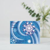 Schneeflocken im Wind - Postkarte (Stehend Vorderseite)