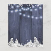 Schneeflocken im Winter - Einladung Flyer (Hinten)