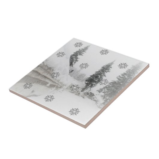 Schneeflocken im Winter Weihnachten Fliese (Seite)