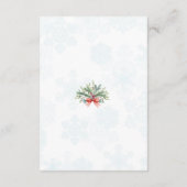 Schneeflocken im zauberhaften Winter - Details zur Begleitkarte (Rückseite)