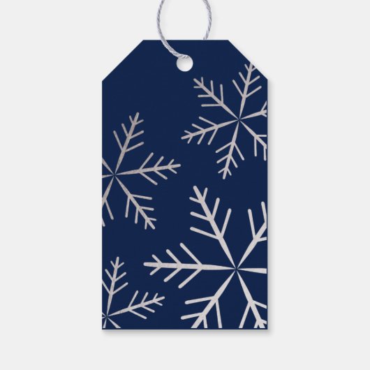 Schneeflocken Imitate Foliday Geschenkanhänger (Rückseite)