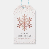 Schneeflocken-Imitate Rose Weihnachten Geschenkanhänger (Vorderseite)