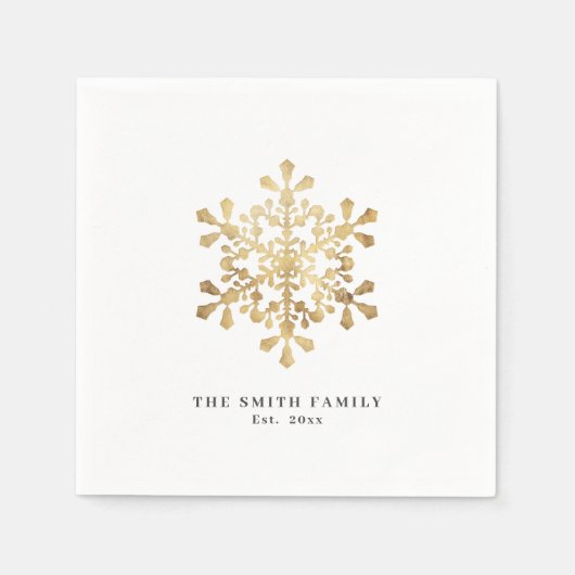 Schneeflocken-Imitate Weihnachten Serviette (Vorderseite)