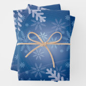 Schneeflocken in Blau Geschenkpapier Set (Beispiel)