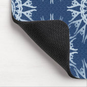 Schneeflocken in blau... mousepad (Ecke)