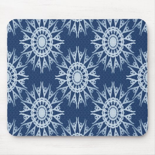 Schneeflocken in blau... mousepad (Vorne)