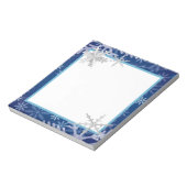 Schneeflocken in Blau Notizblock (Rotiert)