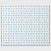 Schneeflocken in blauer Farbe auf weißem Hintergru Geschenkpapier (Flach)