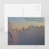 Schneeflocken in der Bibel der Angst Postkarte (Vorne/Hinten)
