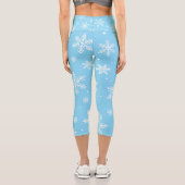 Schneeflocken in der Luft Capri Leggings (Rückseite)