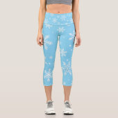Schneeflocken in der Luft Capri Leggings (Vorderseite)