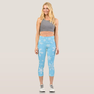 Schneeflocken in der Luft Capri Leggings
