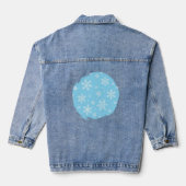 Schneeflocken in der Luft Jeansjacke (Rückseite)