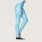 Schneeflocken in der Luft Leggings (Rechts)
