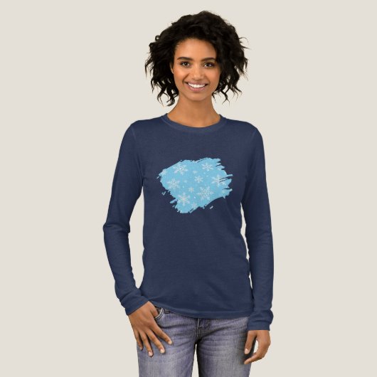 Schneeflocken in der Luft Tri-Blend Shirt (Volle Vorderseite)