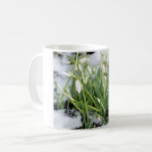 Schneeflocken in der Schneewelt-Tasse Kaffeetasse (Vorderseite Links)