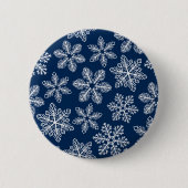 Schneeflocken in dunkelblau button (Vorderseite)