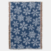 Schneeflocken in dunkelblau decke (Vorderseite Vertikal)