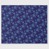 Schneeflocken in dunkelblau geschenkpapier (Flach)