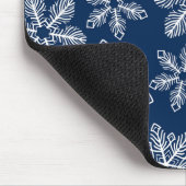 Schneeflocken in dunkelblau mousepad (Ecke)