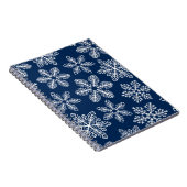 Schneeflocken in dunkelblau notizblock (Rechte Seite)