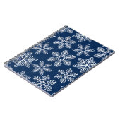 Schneeflocken in dunkelblau notizblock (Linke Seite)