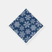 Schneeflocken in dunkelblau serviette (Ecke)
