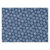 Schneeflocken in dunkelblau tischdecke (Vorderseite (Horizontal))