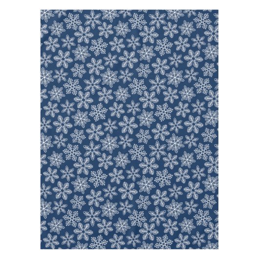 Schneeflocken in dunkelblau tischdecke (Vorderseite)
