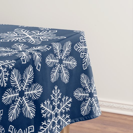 Schneeflocken in dunkelblau tischdecke (Beispiel)