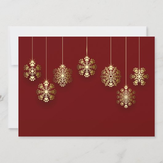 Schneeflocken in Goldfarbe (Rückseite)