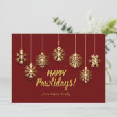 Schneeflocken in Goldfarbe (Stehend Vorderseite)