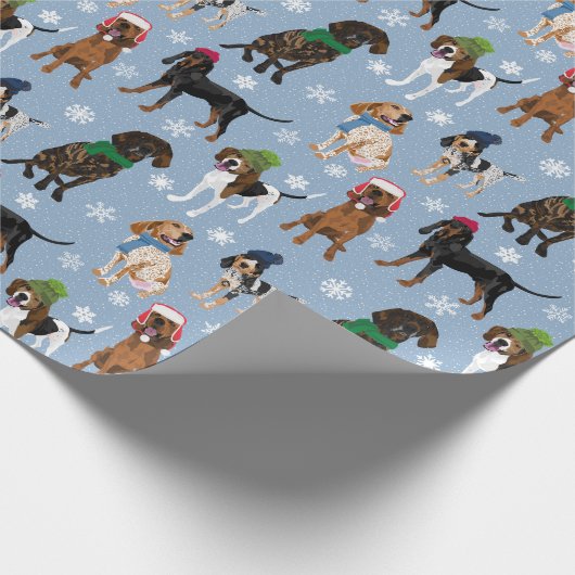 Schneeflocken in Hats Geschenkpapier (Ecke)