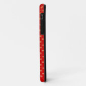 Schneeflocken in Rot Case-Mate iPhone Hülle (Hinten/Links)