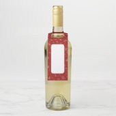 Schneeflocken in Rot Flaschenanhänger (Auf Flasche)