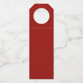 Schneeflocken in Rot Flaschenanhänger (Rückseite)