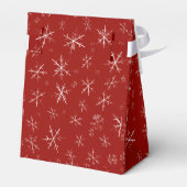 Schneeflocken in Rot Geschenkschachtel (Rückseite)