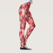 Schneeflocken in Rot Leggings (Rechts)