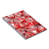 Schneeflocken in Rot Notizblock (Rechte Seite)