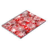 Schneeflocken in Rot Notizblock (Linke Seite)