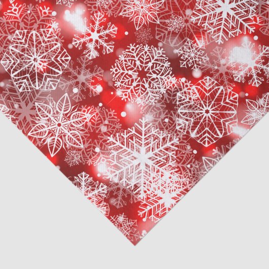 Schneeflocken in Rot Seidenpapier (Ausschnitt)