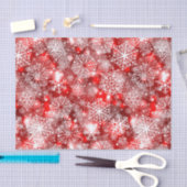 Schneeflocken in Rot Seidenpapier (Handwerk)