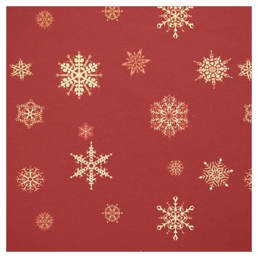 Schneeflocken in Rot Stoff (Muster)