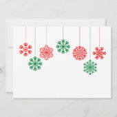 Schneeflocken in rot und grün drucken (Rückseite)