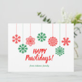 Schneeflocken in rot und grün drucken (Stehend Vorderseite)