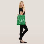 Schneeflocken in verschiedenen Formen Green Custom Tasche (Am Model)
