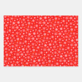 Schneeflocken in verschiedenen Formen rot blau ele Geschenkpapier Set (Vorderseite 2)